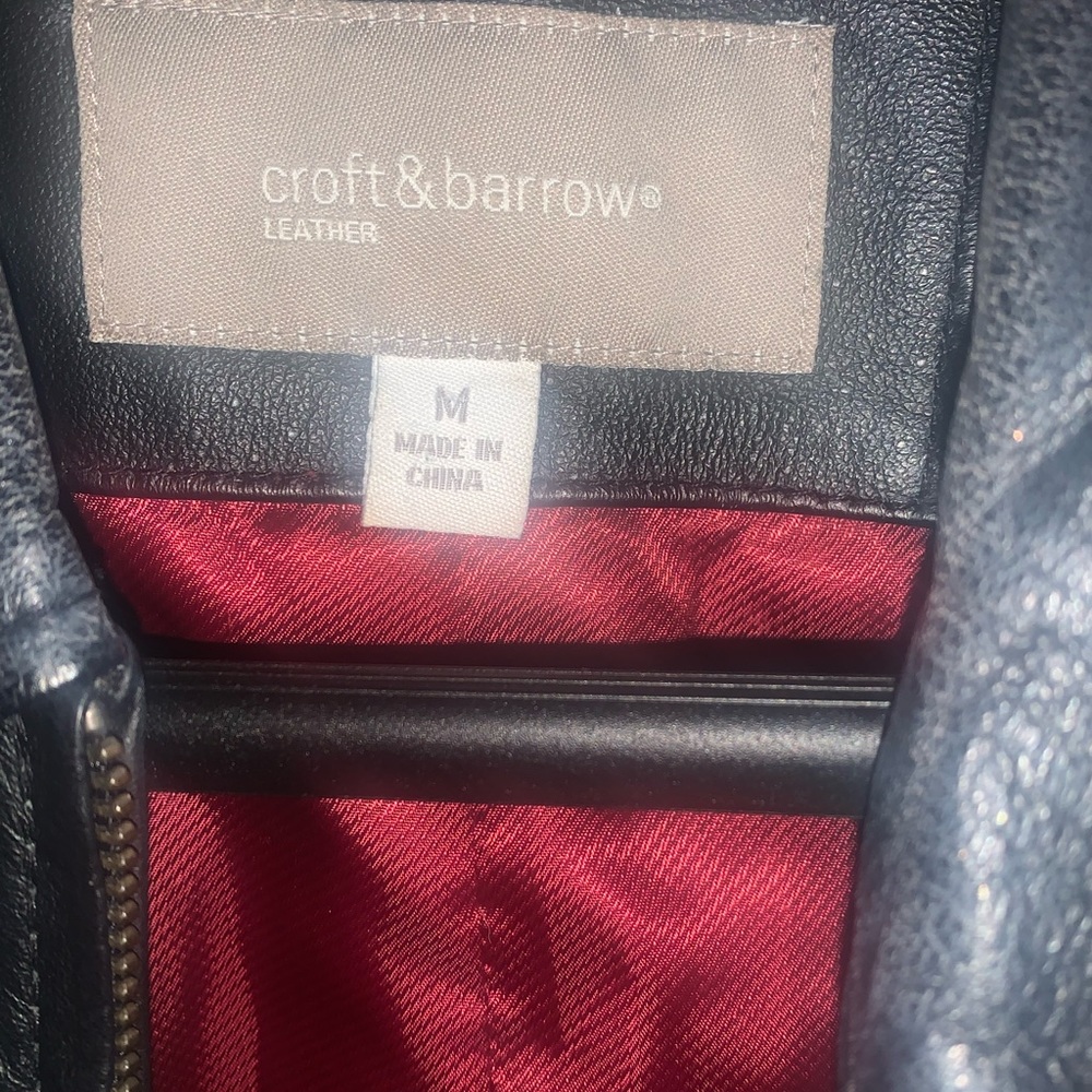 Croft and Barrow medium leather jacket